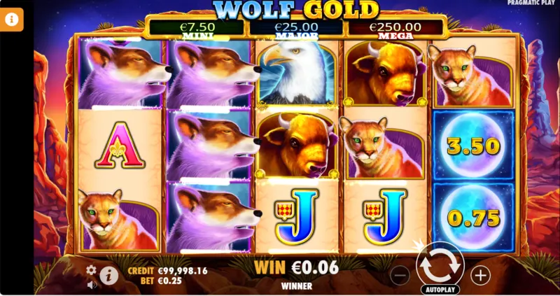 Wolf Gold slot afbeelding